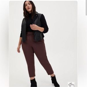 Torrid Size 12 Brown Belted Trouser Pants